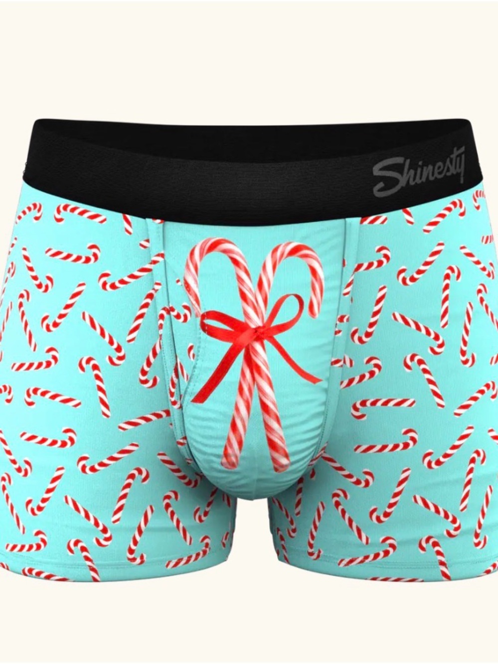 Shinesty Candy Cane Ball Hammock® Pouch Underwear With Fly